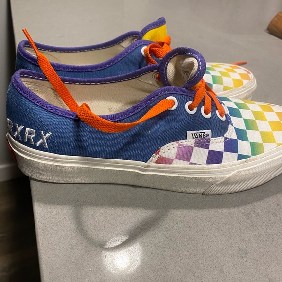 Custom Rainbow Vans with RXRX personalization. Size 5.5 Mens or 7 in womans - Picture 1 of 7